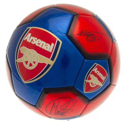 Arsenal FC Offizielle Metallic Signatur Fußball Größe 5 Geschenk