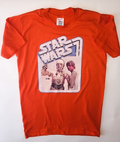 THIN vTg 77 NOS Star Wars LUKE SKYWALKER orig Han Solo Chewbacca story T-Shirt S - Photo 10/12