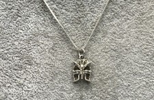 Sterling Silver Butterfly Pendant Necklace