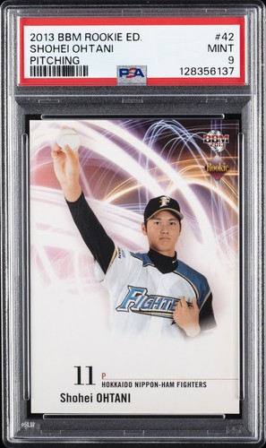 2013 BBM ROOKIE EDITION PITCHING #42 SHOHEI OHTANI ROOKIE RC PSA 9