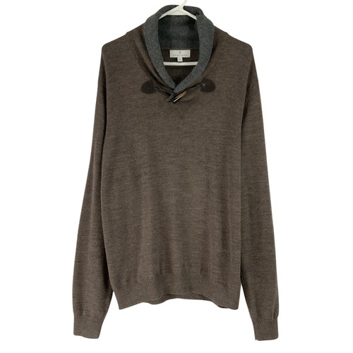 Toscano Firenze Brown Long Sleeve Hook & Loop Cowl Neck Pullover Sweater Size L - Bild 1 von 5