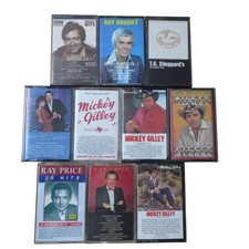 10 Male Country Artist Cassettes - Mickey Gilley TG Sheppard Ray Price J Conlee