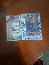 William Bergolla Bowman Chrome And Leaf 2 Card Lot