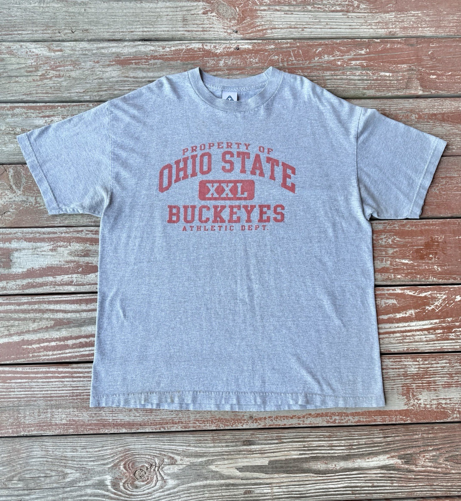 Vintage Ohio State Buckeyes T-Shirt Mens XL Grey Property Of T College Football