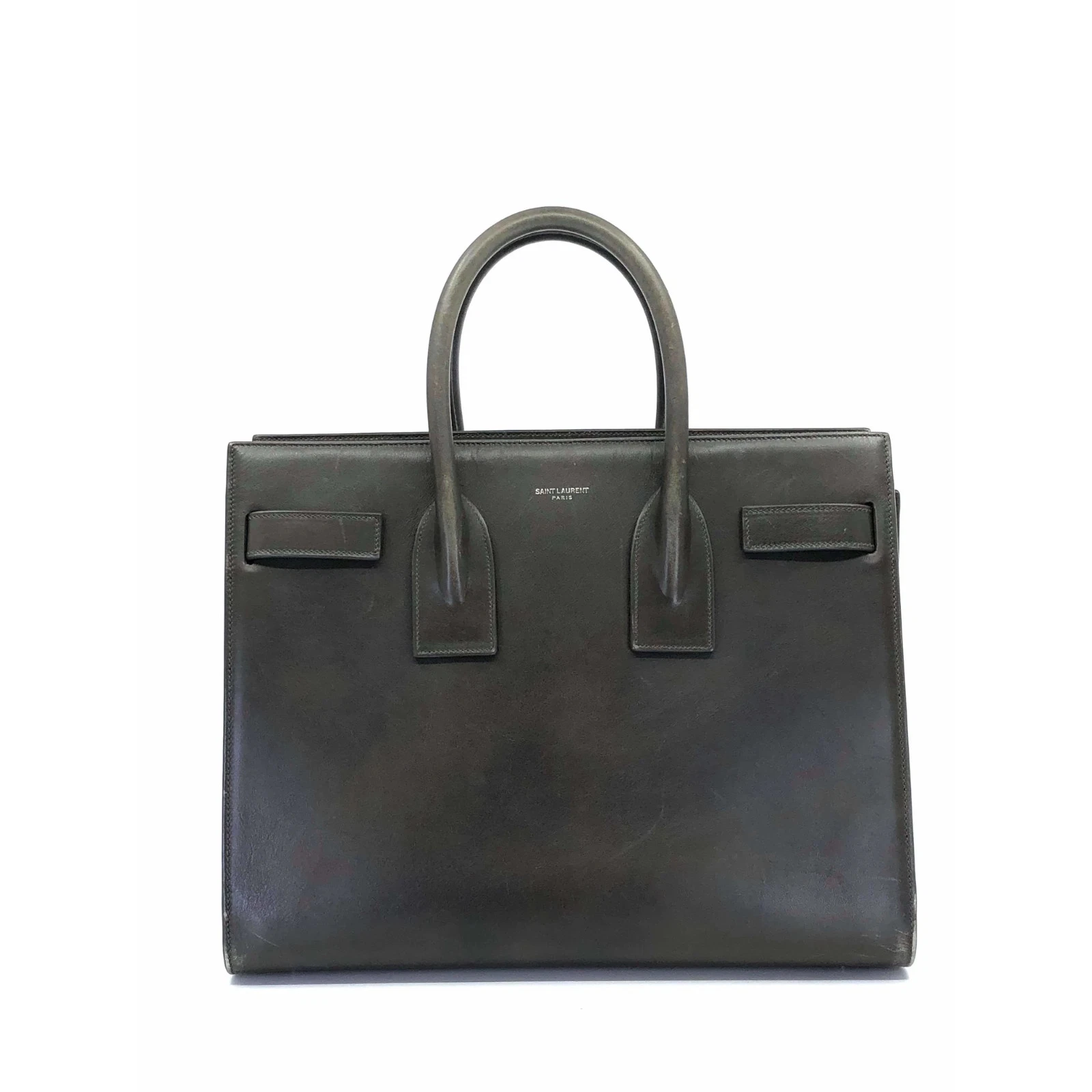 Saint Laurent — Yves SAINT LAURENT Sac De Jour Velvet Smooth Leather