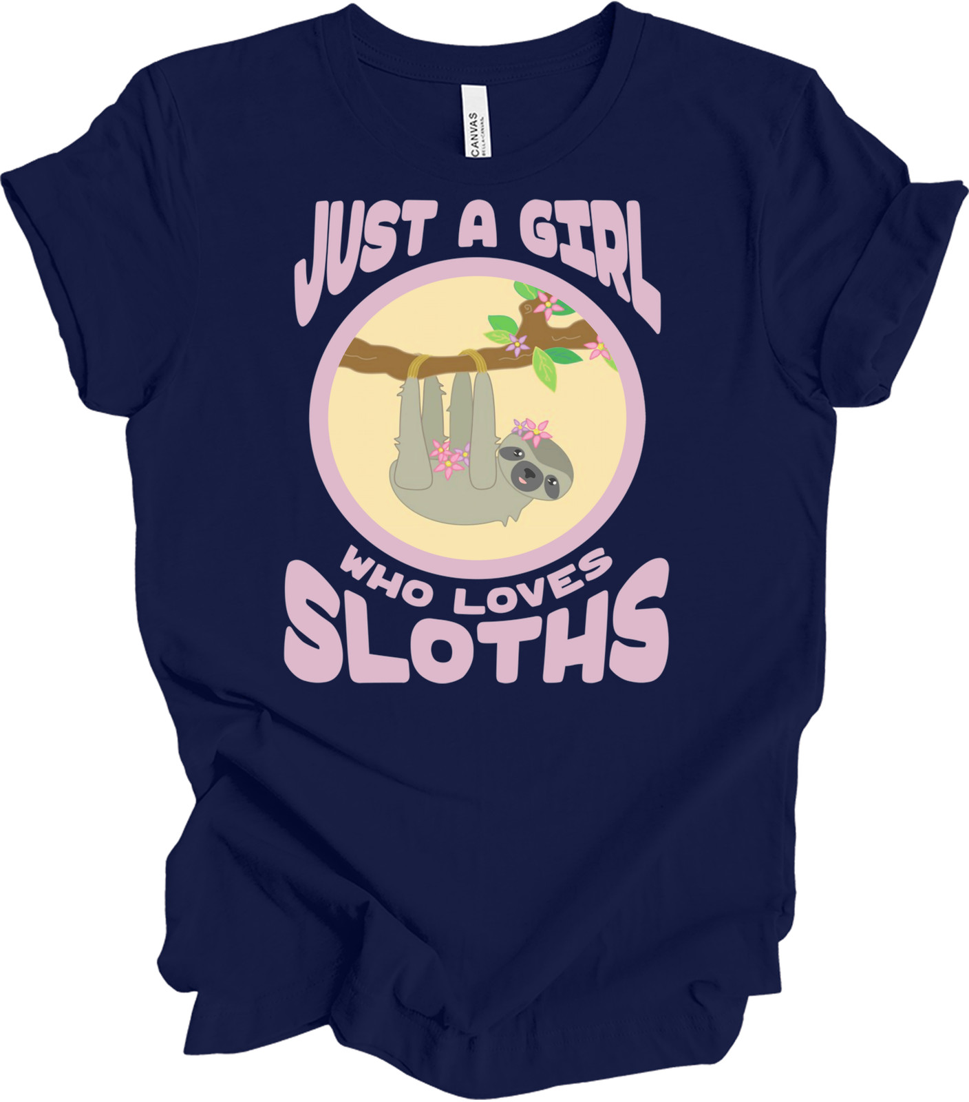 Just A Girl Who Loves Sloths Cute T-Shirt image 4
