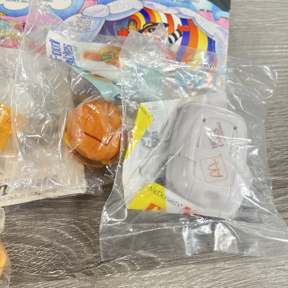 Vintage Lot Of 7 Sealed 1988 McDonalds Changeables w/3 Unused Happy Meal Boxes - Image 2 of 4