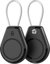 Air Tagholder 2 Pack - Waterproof Keychain Case with Steel Wire Cable  Hex Lock