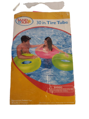 Sand N Sun 30 In Swim Ring Inflatable Tire Tube Round Color Yellow
