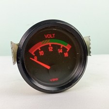 STRUMENTO VOLTMETRO BATTERIA AUTO EPOCA 1988 VDO 332.304/15 FUNZIONANTE 52 mm