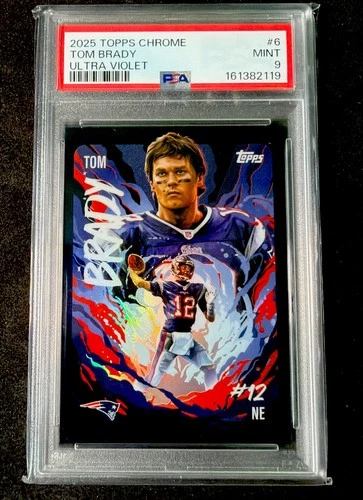 2025 Topps Chrome Tom Brady Base (PSA 9)