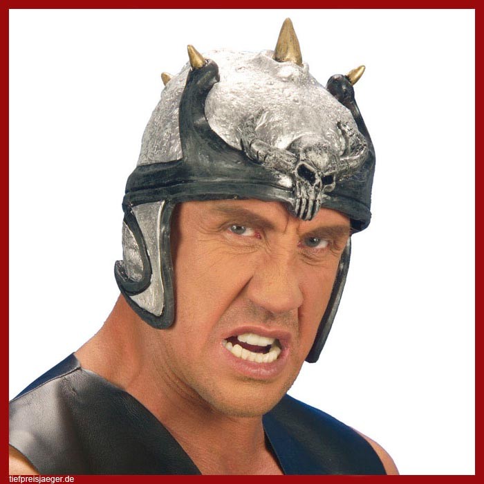 CASCO DE MOTOCICLISTA DE LÁTEX / Carnaval motorista rockero guerrero capucha casco disfraz accesorios