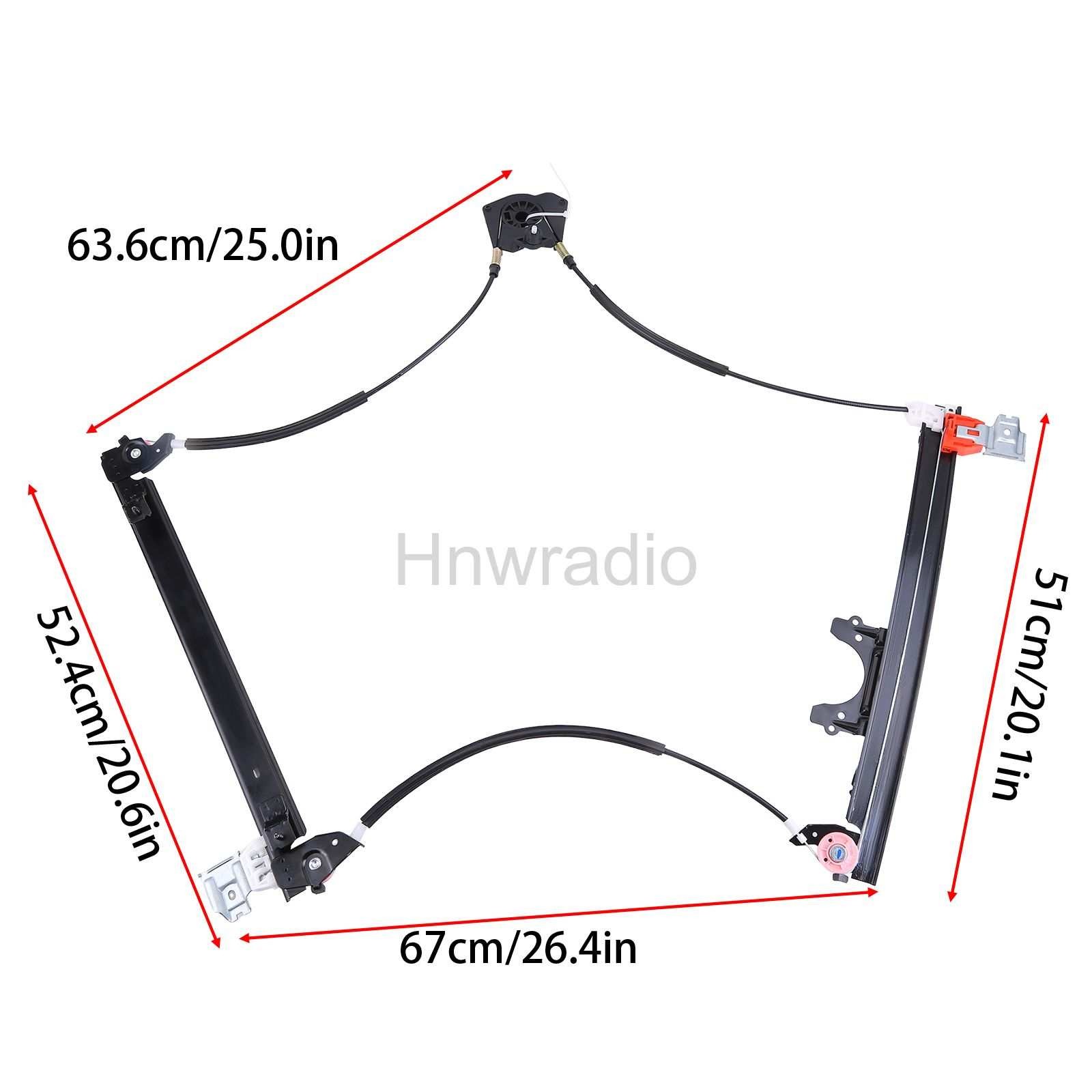 Front Left Window Regulator W/O Motor For 03-13 Maserati Quattroporte M139