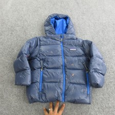Patagonia Jacket Kids 5T Blue Down Puffer Hooded Full Zip Coat STY60494FA24