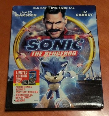 Sonic The Hedgehog Blu-ray James Marsden  Jim Carrey  Ben Schwartz  Tika Sumpter