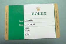 GENUINE ROLEX 116710 GMT-MASTER II watch Card 150 2015' 260123003dA