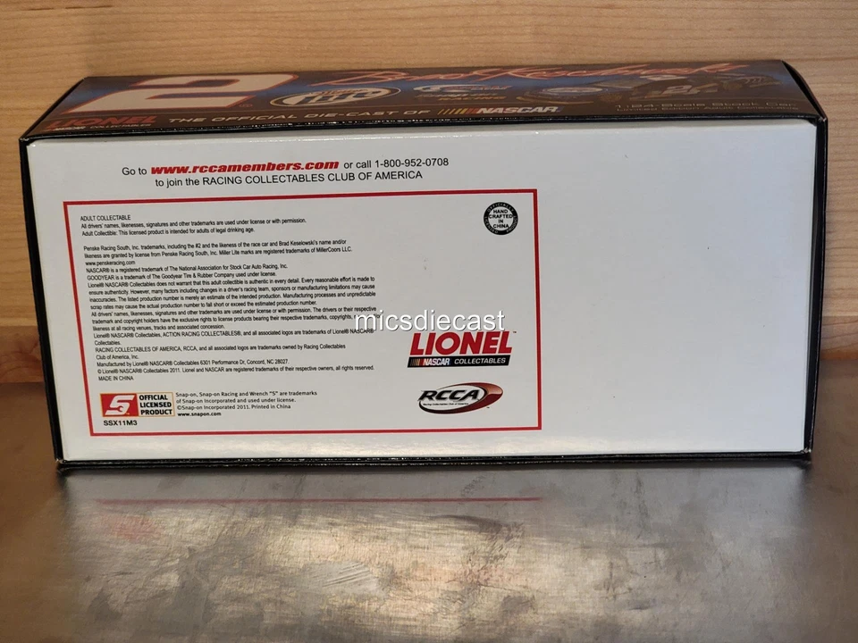 XRARE 2011 Brad Keselowski #2 Snap-on 促销充电器动作压铸 1:24 全新带盒 — 第 4/4 张图片