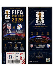 Boleto conmemorativo personalizado Estados Unidos vs Paraguay Mundial 12 de junio de 2026