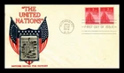 US COVER WWII NATIONS UNITED FOR VICTORY FDC SCOTT 907 CROSBY PHOTO CACHET