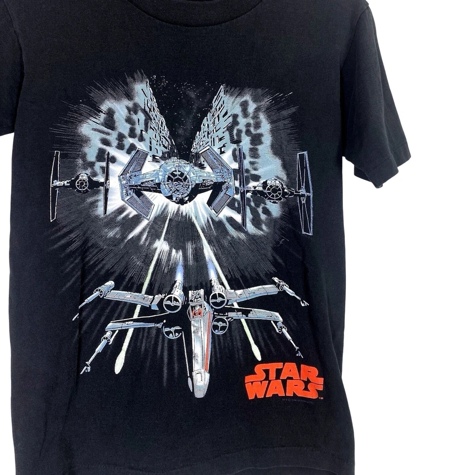 Camiseta De Colección 1998 Star Wars Niños Mediana 10/12 Rogue Squadron Videojuego Promo Foto 2 de 4