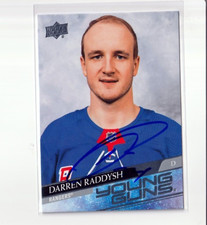 DARREN RADDYSH autographed '20/21 NY NEW YORK RANGERS