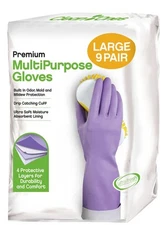 Large Pack of 18 Purple Protective Gloves 20 Mil Heat Resistant Ultra Soft