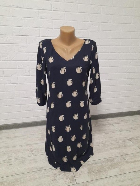 Women White Stuff Dress Navy Viscose 34