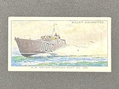 1938 Wills Cigarettes Speed #47 HM Motor Torpedo Boat No 102 Tobacco Card