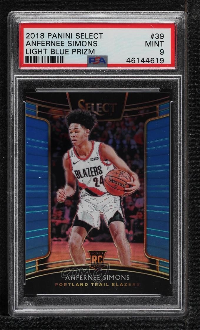 2018 Select Concourse Light Blue Prizm /299 Anfernee Simons #39 PSA 9 MINT 1b8