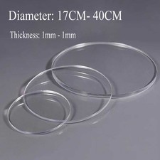 Discs Circles Laser Cut Clear Plastic Diameter 17CM - 40CM Thickness 1mm - 10mm