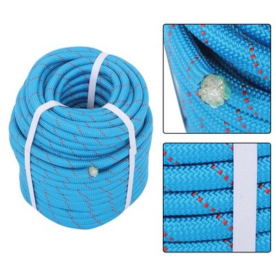 Braided Polyester Rope 1/2'' X 125' 8400 Lbs Arborist Rigging Rope Blue & Red