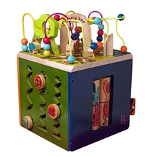 B. Toys Wooden Activity Zany Zoo Alpha Cube