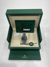 Rolex Datejust 36 Oystersteel Weißgold Ref. 126234 Blau Jubile-Band