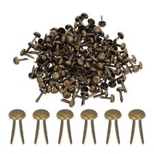 200 PCS Paper Brass Fasteners Split Pins Pastel Mini, Bronze, 4.5 x 8 mm