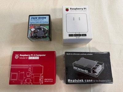 Brand NEW Raspberry Pi 4 8GB Model B + Official Power Supply, Heatsink Case, Fan
