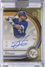 2025 Topps Five Star Autograph Gold Julio Rodriguez Seattle Mariners #3/10
