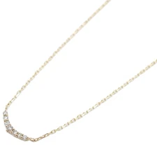 agete [Excellent condition] K10 0.05 diamond Necklace Yellow Gold