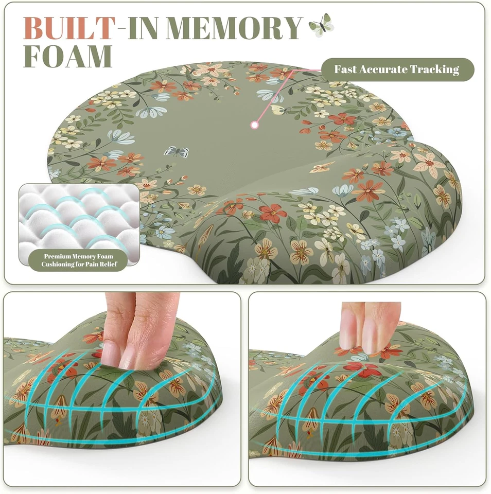 Icasso Desk Mat Set,Large Mouse Pad with Wrist Rest,Ergonomic Keyboard Wrist Sup - Image 4 of 4