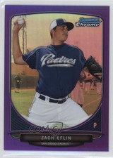 2013 Bowman Chrome Prospects Purple Refractor 65/199 Zach Eflin #BCP135 2x4