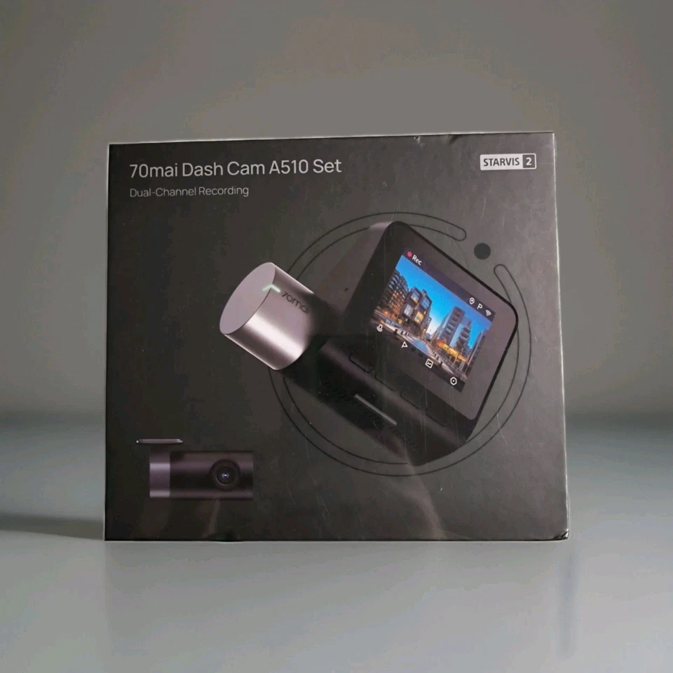 70Mai Dash Cam A510-1 Set 2.7K videoregistratore + RC11 posteriore sigillato - Immagine 2 di 4