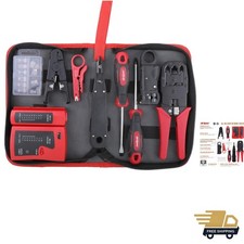 Lightweight Network Cable Tester Set: 9-Piece Crimping  Stripping Solutions