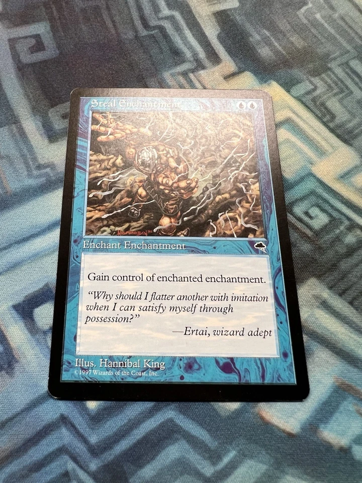 MTG Steal Enchantment EX+/ NM- Tempest - Image 2 of 4