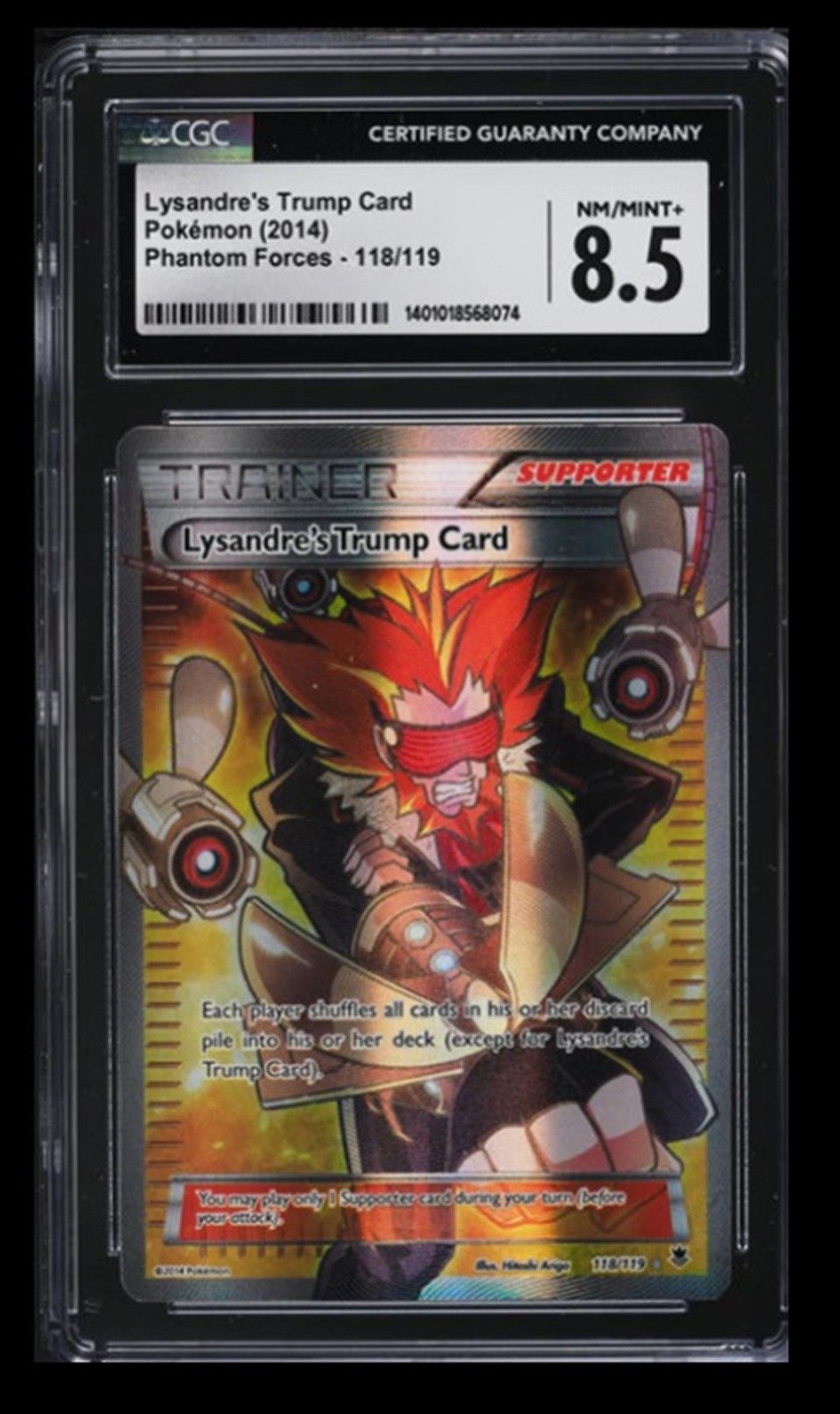2014 Pokemon Phantom Forces Lysandre's Trump Card CGC 8.5 English #118