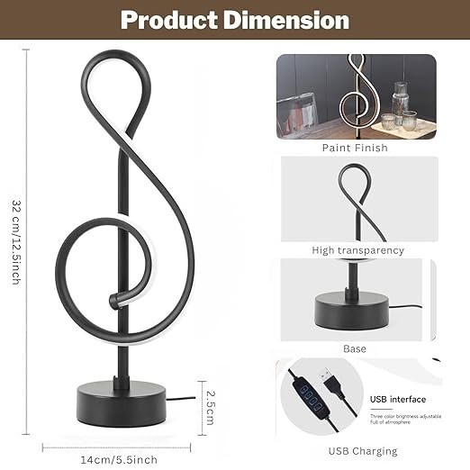 LED Table Lamp – Elegant Acrylic Decorative Bedside Light with Warm Ambient