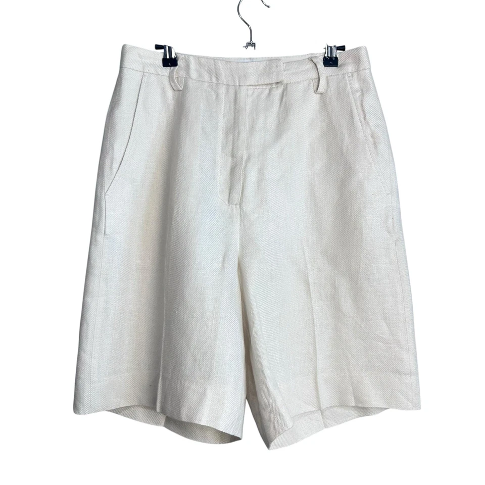 REMAIN BIRGER CHRISTENSEN 亚麻百慕大短裤女式 8 米色海岸