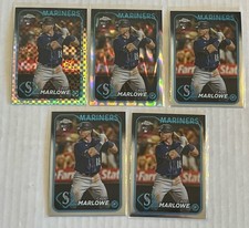 2024 Topps Chrome Cade Marlowe RC Lot x1 X-Fractor x1 Ray Wave x3 Base Mariners 