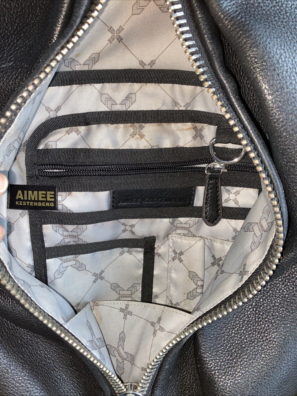 Aimee Kestenberg Backpack Black Soft  Leather Sil… - image 6