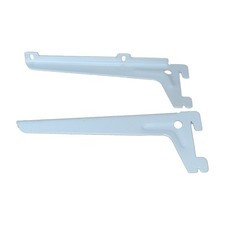 Coppia reggimensola a cremagliera bianco 180 mm 110 kg supporto mensola acciaio