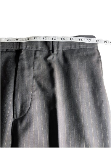 Traje Hugo Boss Rossellini/Película Hombre 44R 36x33 Rayas Lana Natural Cuerno Por cierto EE. UU. - Imagen 17 de 20
