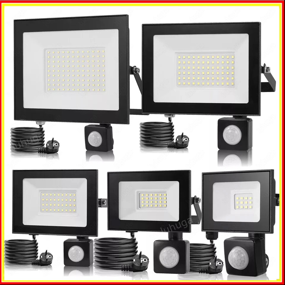 LED Fluter Bewegungsmelder 230V Strahler Scheinwerfer Baustrahler Außenstrahler - Bild 4 von 4